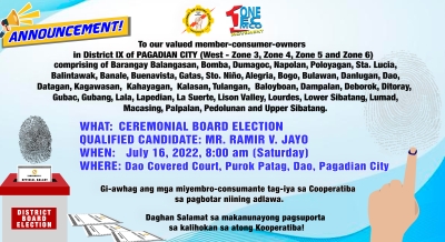 Announcement ! Ceremonial Board Election of District IX