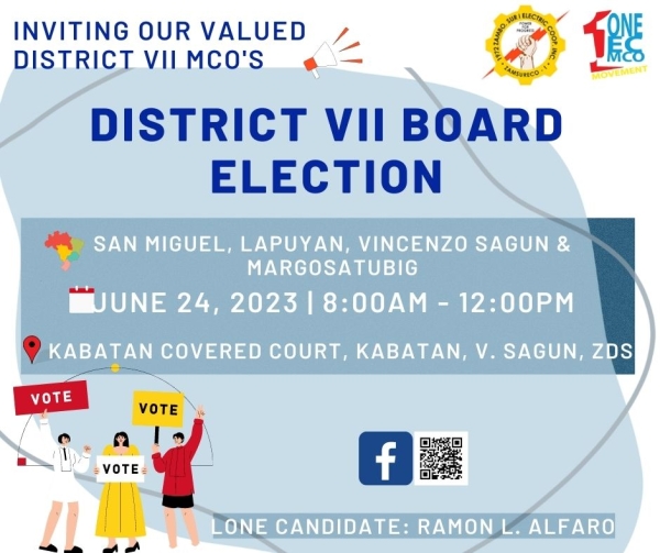 Announcement !  Board Election of District VII
