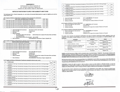 NOTICE OF INVITATION TO APPLY FOR ELIGIBILITY AND TO BID (Publication Date: January 9, 2023)