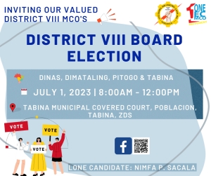 Announcement !  Board Election of District VIII