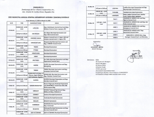 Announcement ! MAGMA SCHEDULE 2025