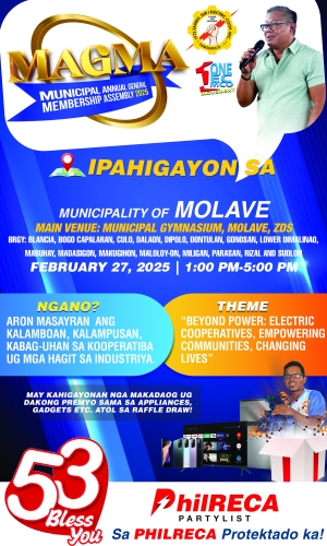 Announcement !  MAGMA SCHEDULE - MUNICIPALITY OF MOLAVE