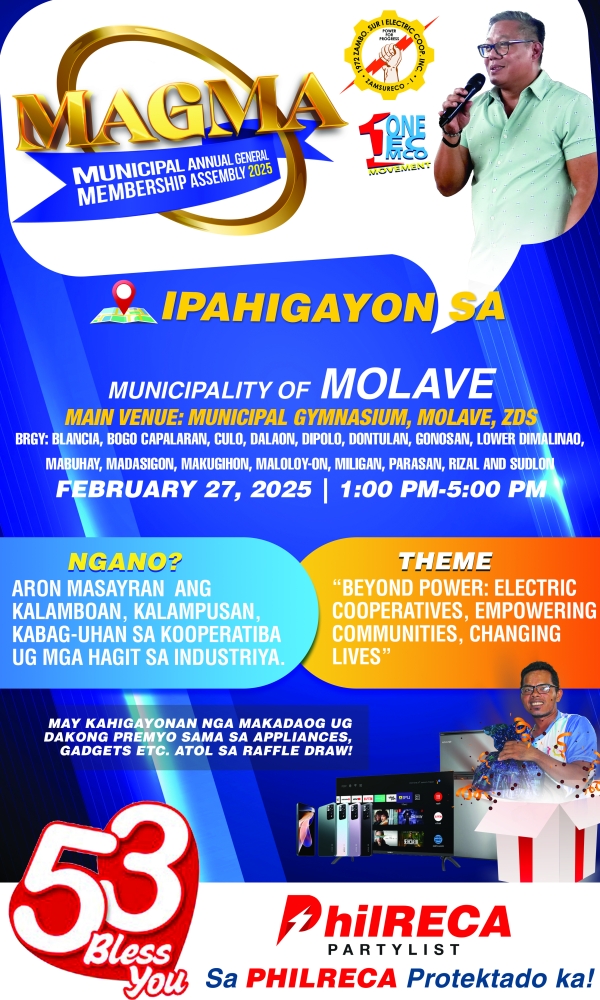 Announcement !  MAGMA SCHEDULE - MUNICIPALITY OF MOLAVE
