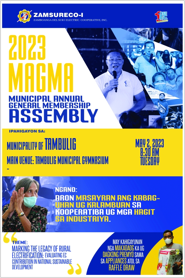 Announcement !  MAGMA SCHEDULE - MUNICIPALITY OF TAMBULIG