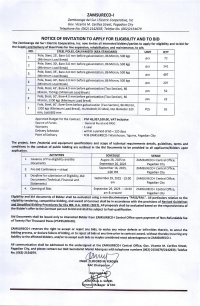 NOTICE OF INVITATION TO APPLY FOR ELIGIBILITY AND TO BID (Publication Date: AUGUST 28, 2025)