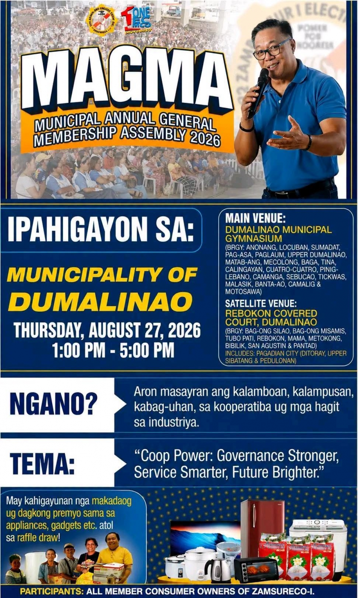 Announcement !  MAGMA SCHEDULE - MUNICIPALITY OF DUMALINAO